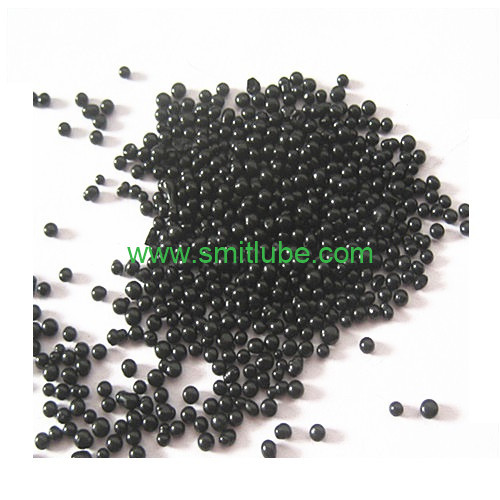 Plunger lubricant shot beads